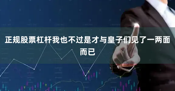 正规股票杠杆我也不过是才与皇子们见了一两面而已